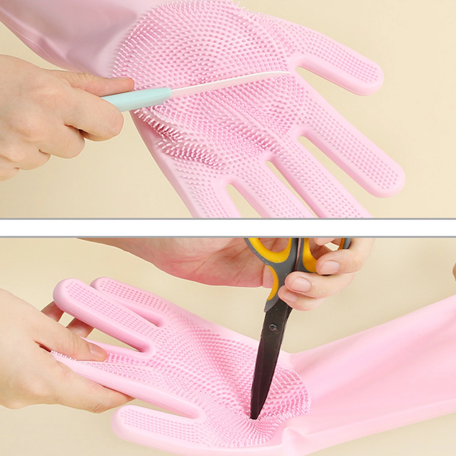 Pet Grooming Cleaning Gloves Dog Cat Bathing Shampoo Glove Scrubber Magic Dishwashing Cleanner Sponge Silicon Hair Removal Glove