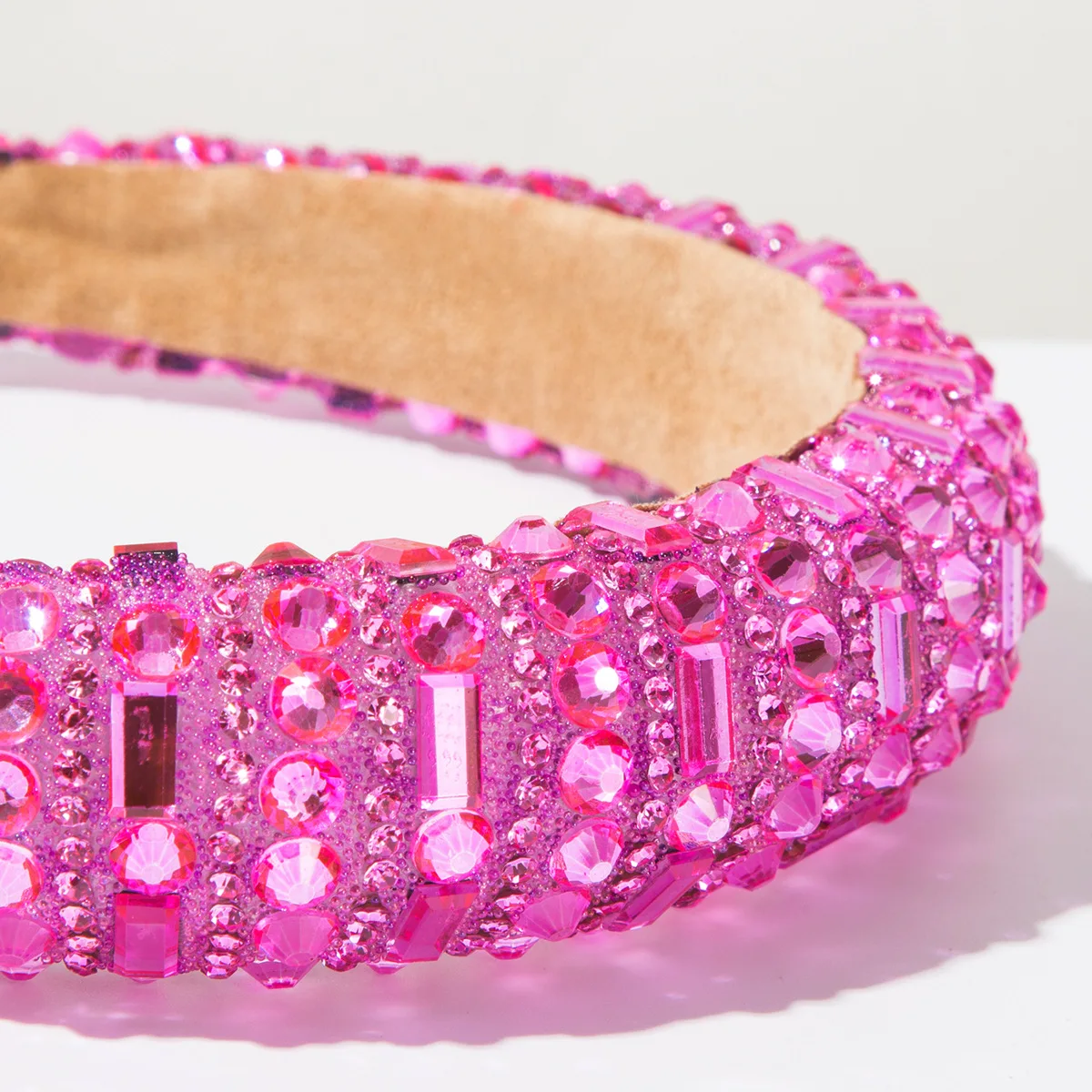 Damen Koreanischer Stil Samt-Blumen-Haarband Voll Glänzendes Strass-Breitband Elegantes Bankett-Mode-Haaraccessoire – Detail 24