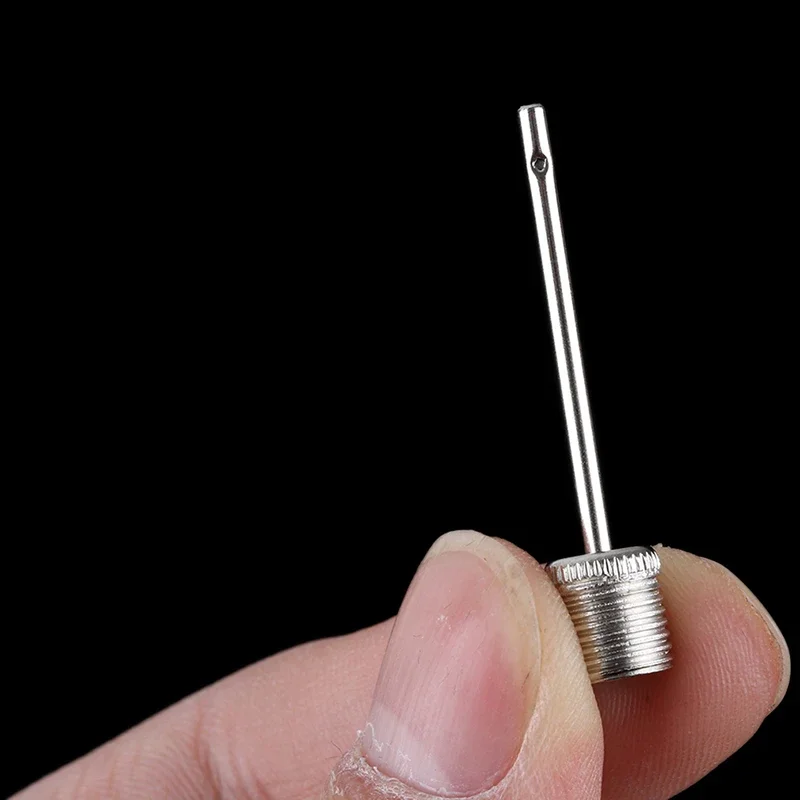 Sports Ball Inflating Pump Needle For Football Basketball Soccer Inflatable Air Valve Adaptor Stainless Steel Pin 100 PCS