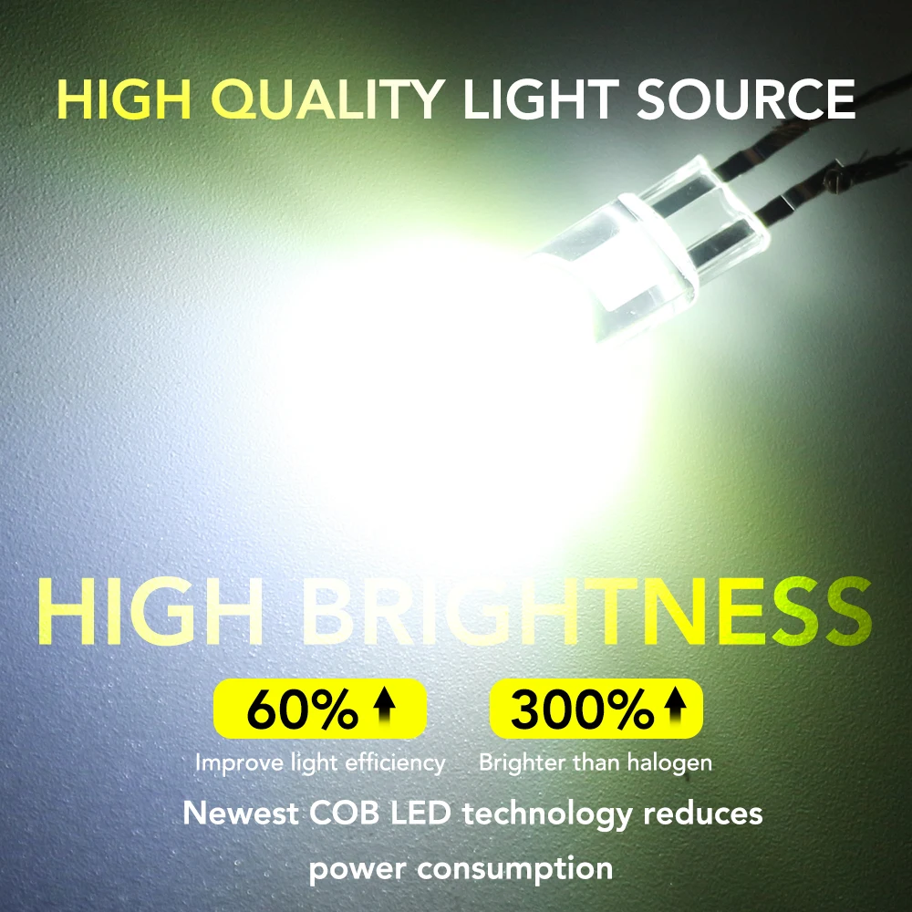 2024 COB LED 자동차 웨지 주차 조명, 볼보 V40 V50 V60 V70 S40 S60 S60L S70 S80 S90 XC40 XC60 XC70 XC80 XC90, T10 W5W, 2 개