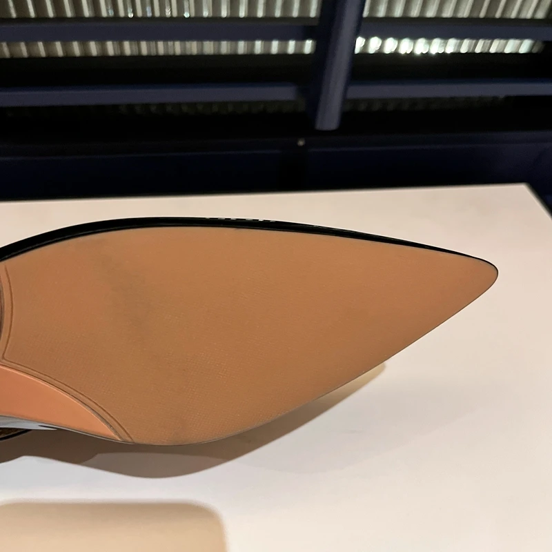 Women's New Spring and Autumn Pointed Leather Customized Large Belt Buckle High Heels Mary Jane Work Single Shoes 46 47 48