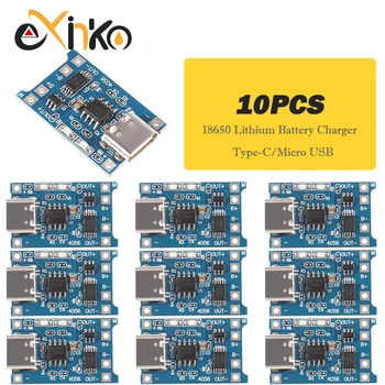 10pcs 18650 1A 5V Lithium Battery Charging Board Module Micro USB/Type-c Interface Charging Protection 2-in-1 1