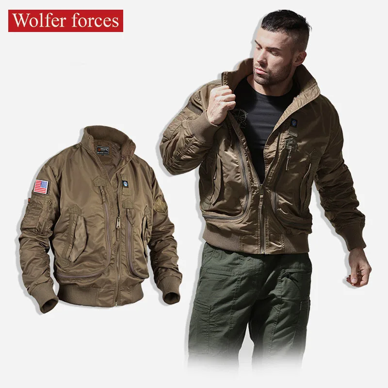 

Men's Cold Jackets Windbreaker Man Bombers Tactical Bomber Male Track Jacket Militari Sport Military Sportsfor Retro Withzipper