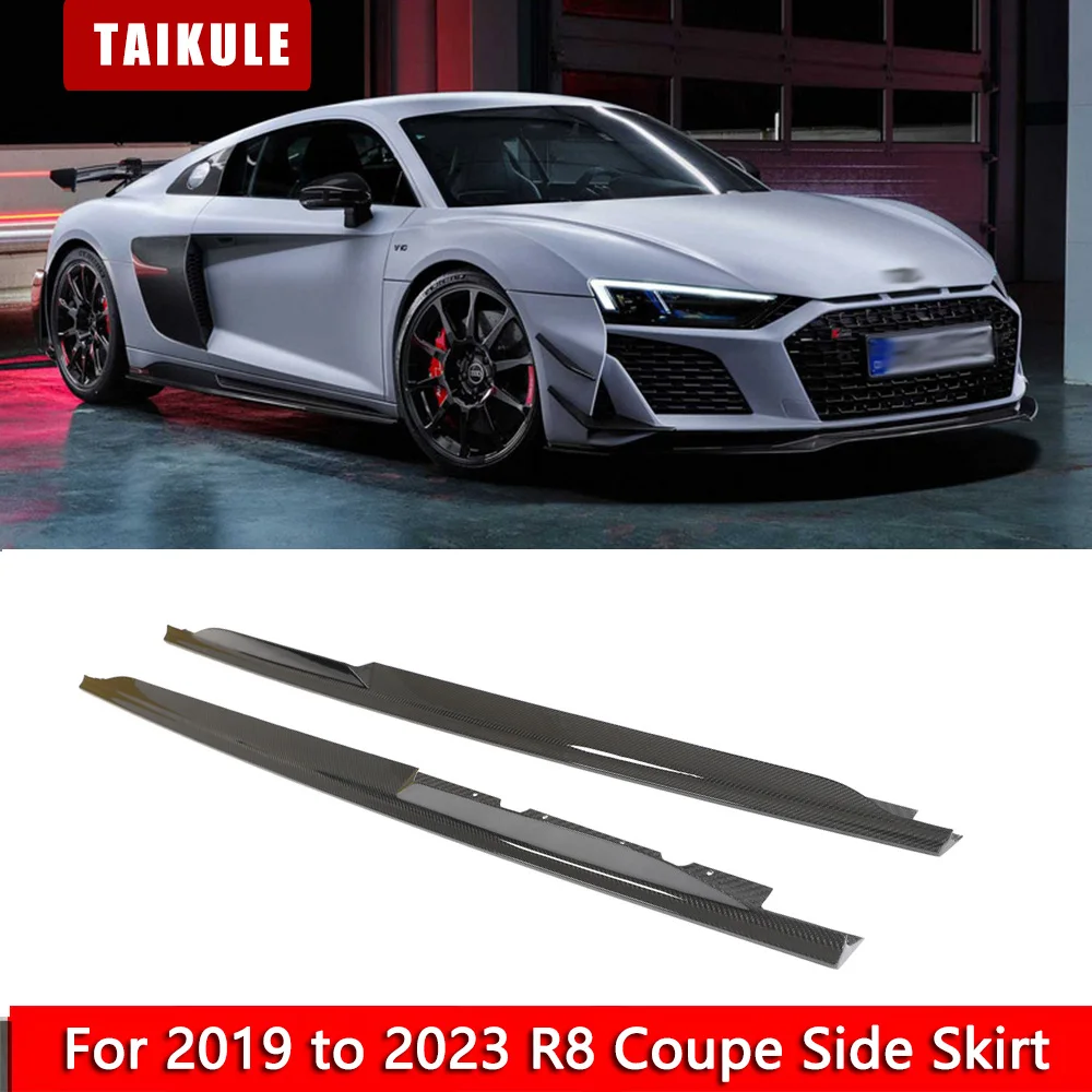 

For 2019 to 2023 R8 Coupe Side Skirt Upgrade to the Performance Version of R8 GT Side Skirt BodyKit Fixed Screws Carbon Fiber