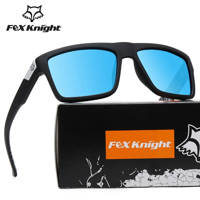 Fox knight new Outdoor sports square sunglasses women men 2022 high quality aesthetic cycling glasses retro mirror_voghion.com