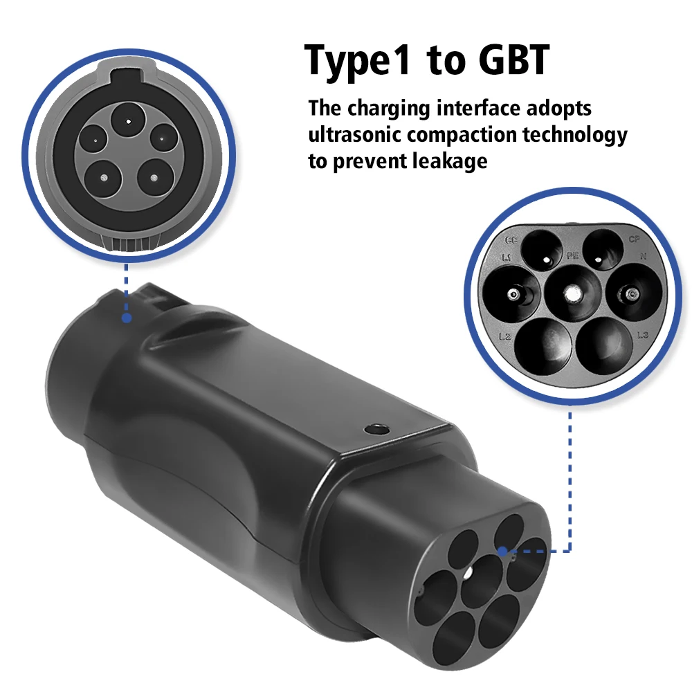 GBT EV 어댑터 GB/T 전기 자동차 소켓 J1772 플러그 충전 컨버터 어댑터, Gbt 자동차 컨버터 충전기 32A