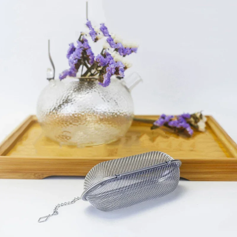 Reusable Stainless Steel Mesh Tea Infusers Long Mesh Tea Cage Strainer Coffee Herb Spice Filter Diffuser Cooking Accessories