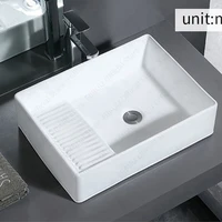 Ceramic Table Sink Countertop Wash Basin Bathroom Balcony Above Counter Vessel Sink Apartment Lavatory Vanity Sink Basin Bowl 1