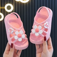 2024 New Children's Slippers Summer Girls and Boys Bathroom Home Anti slip Beach Shoes Soft Soled Baby Sandals 1
