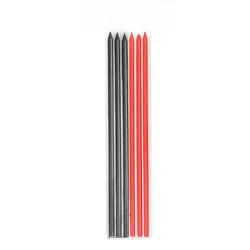 Enhanced Carpenter Mechanical Pencil with Sharpener for Woodworking and Construction Tasks (Black red refill)