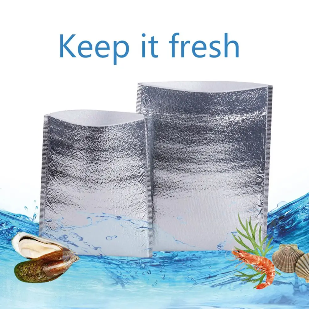 알루미늄 호일 쿨러 백 단열 접이식 피크닉 휴대용 식품 보온 포장 백 음식 배달..