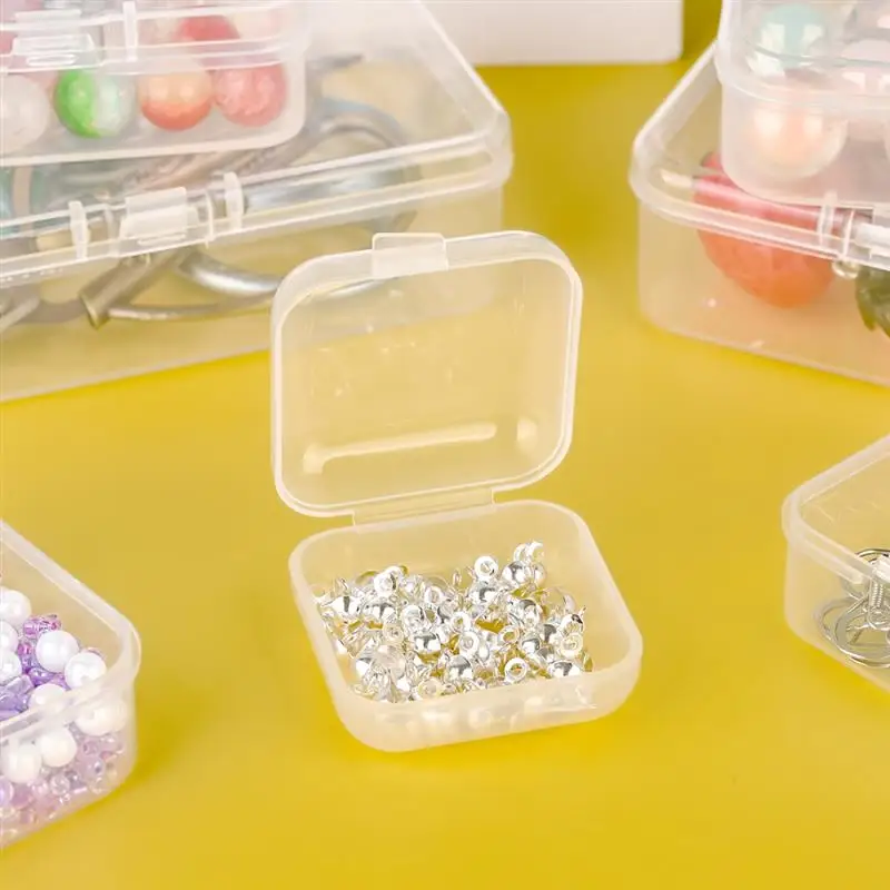 10pcs Plastic Box Rectangular Box Translucent Box Packing Box Storage Box Dustproof Solid Strong Jewelry Storage Case Container Image 17