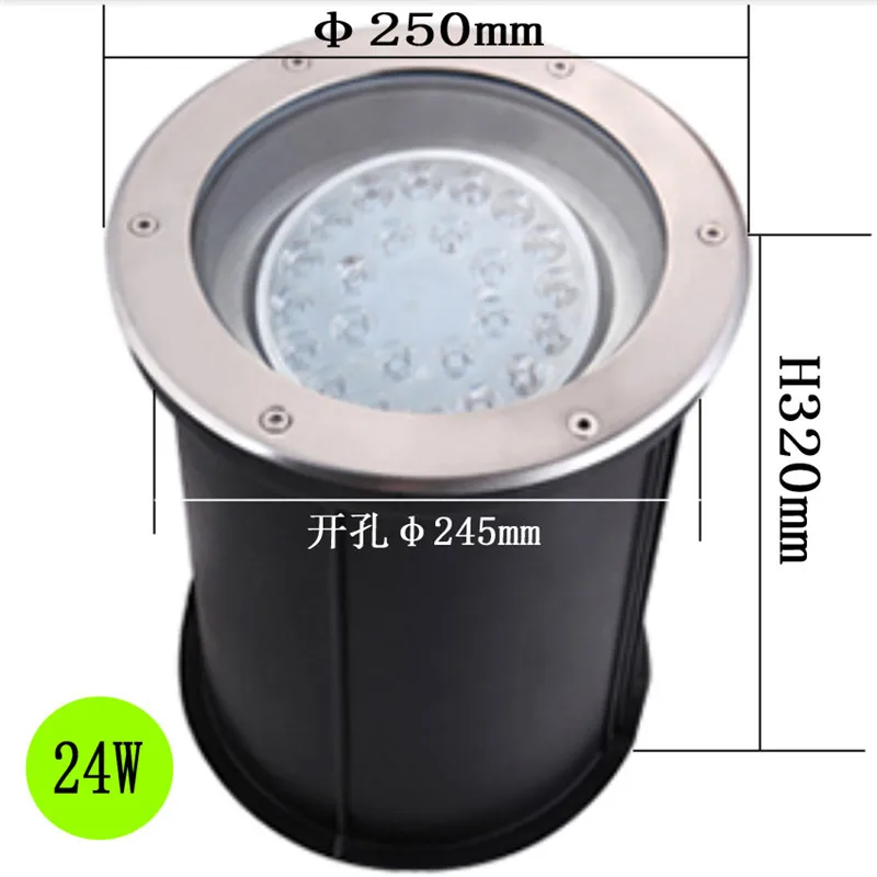 Description Picture 5 of itemAdjustable Angle Underground Lamp Stainless Steel Buried Light Waterproof Embedded Ground Spotlight Garden Yard Decor 15W 18W