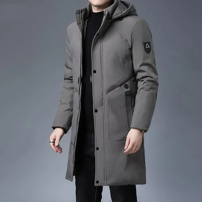 

Top Quality Winter Thicken New Brand Designer Casual Fashion Outwear Parkas Jacket Men Longline Windbreaker Coats Men Clothing