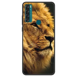 Space Painted Black Silicone TPU Case - Protective Shell Cover for TCL 20 SE (49)