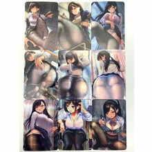 

9pcs/set ACG Sexy Black Silk Goddess Hobby Collection Anime Card Sexy Nude Toy Hobby Collection Card Gentleman Card