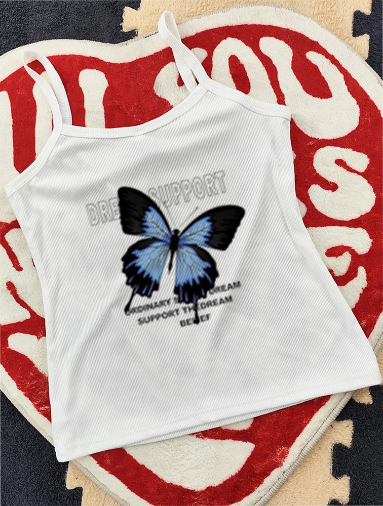 Full-shoulder cotton short-sleeved T-shirt women summer new spice girls high waist slim short crop clothes sweet and spicy