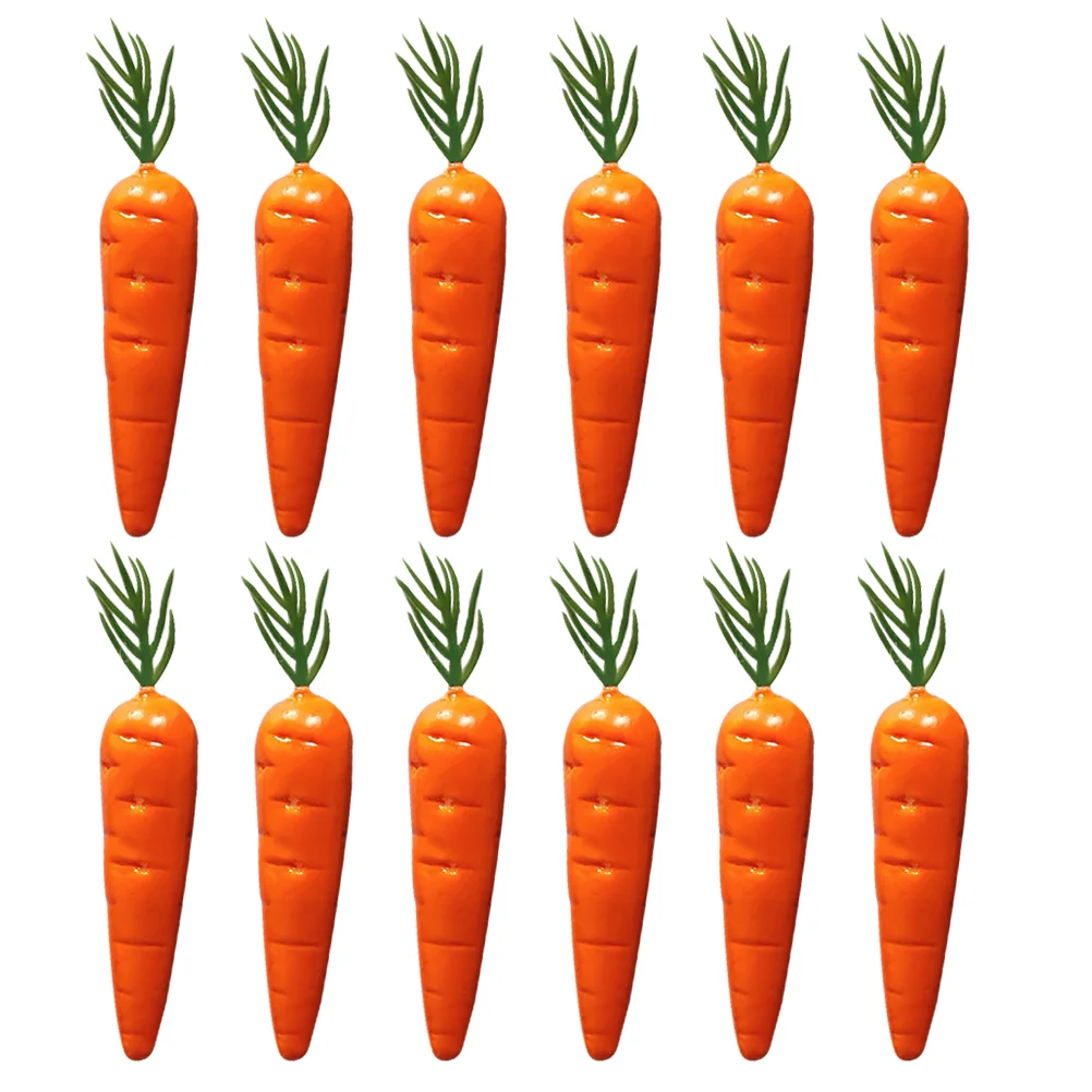 

25 Pcs Carrot Micro Landscape Toys Room Decor Artificial Carrots Simulated Fake Foam Lifelike Model Faux Plants