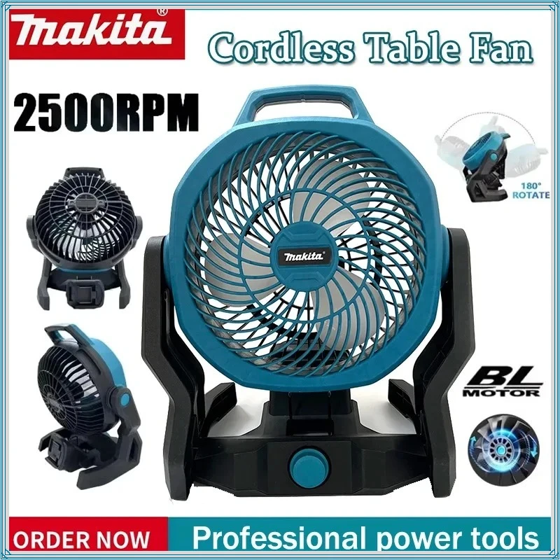 마키타 무선 선풍기, 휴대용 캠핑 및 데스크탑 바닥 선풍기, BL1830, M18, DCB200 배터리와 호환 가능, 18V/20V 배터리