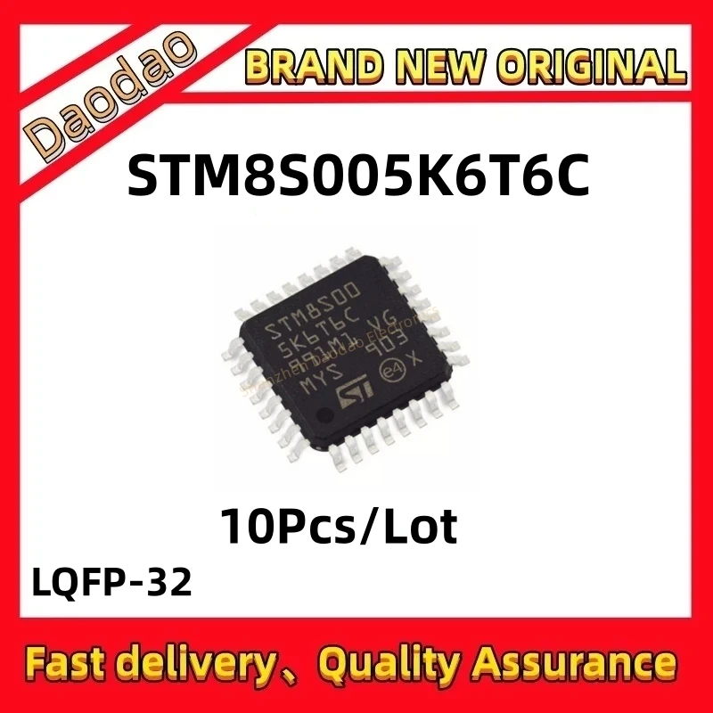 

10 Pcs Quality Brand New STM8S005K6T6C STM8S005K6T6 STM8S005K6 STM8S005 STM8S STM8 STM IC MCU Chip LQFP-32