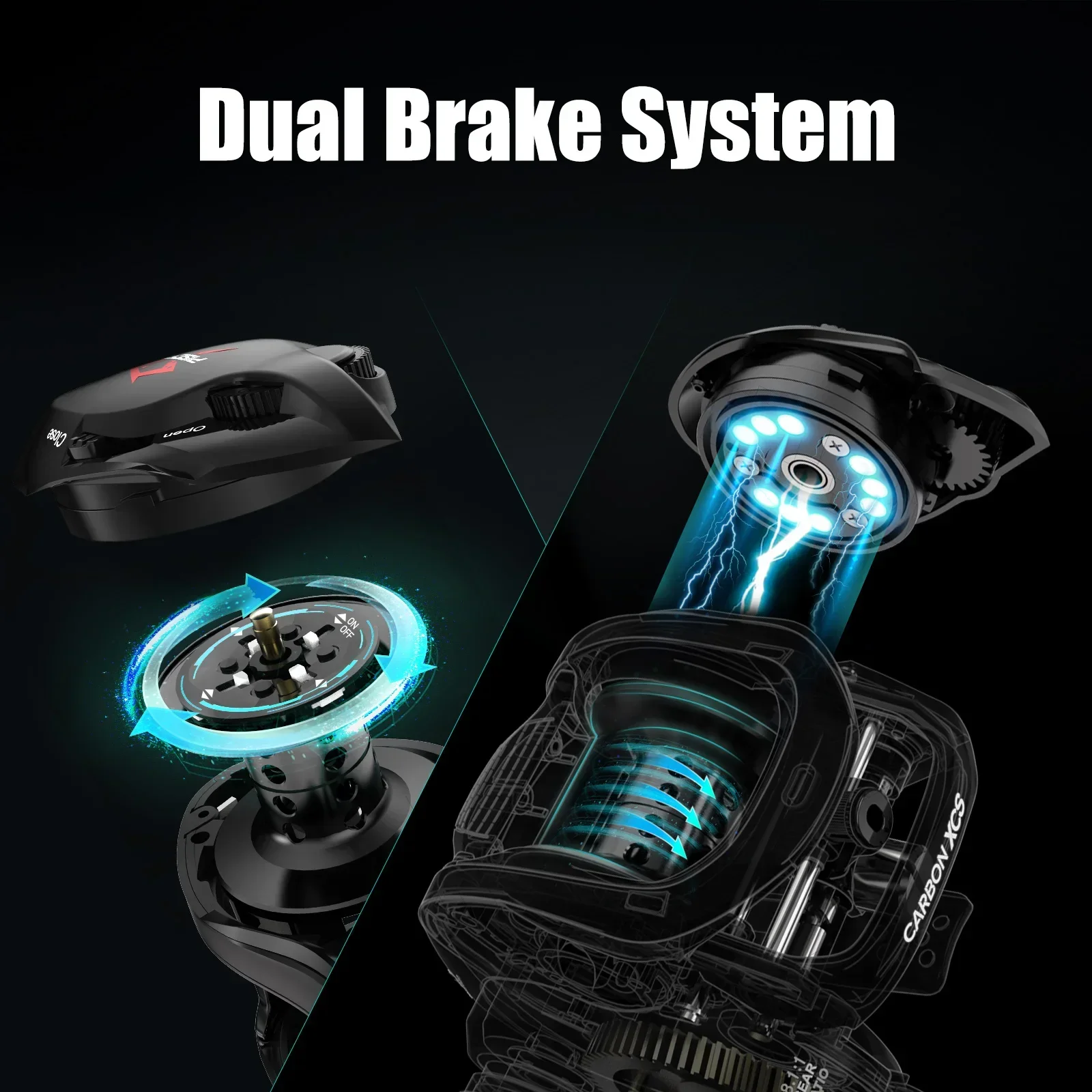 Piscifun カーボン XCS ベイトキャスターリール 8 キロドラッグ 156