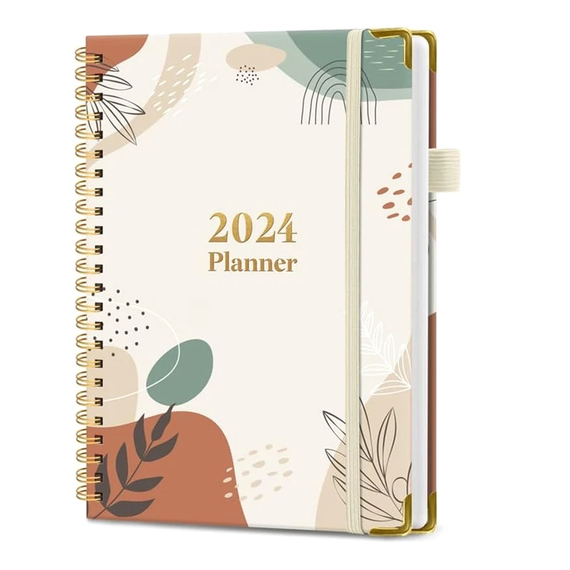 

2024 Calendar Weekly And Monthly Planner Spiral Bound, From January 2024 To December 2024, 6.7X 8.6Inch With Tabs Well-Made