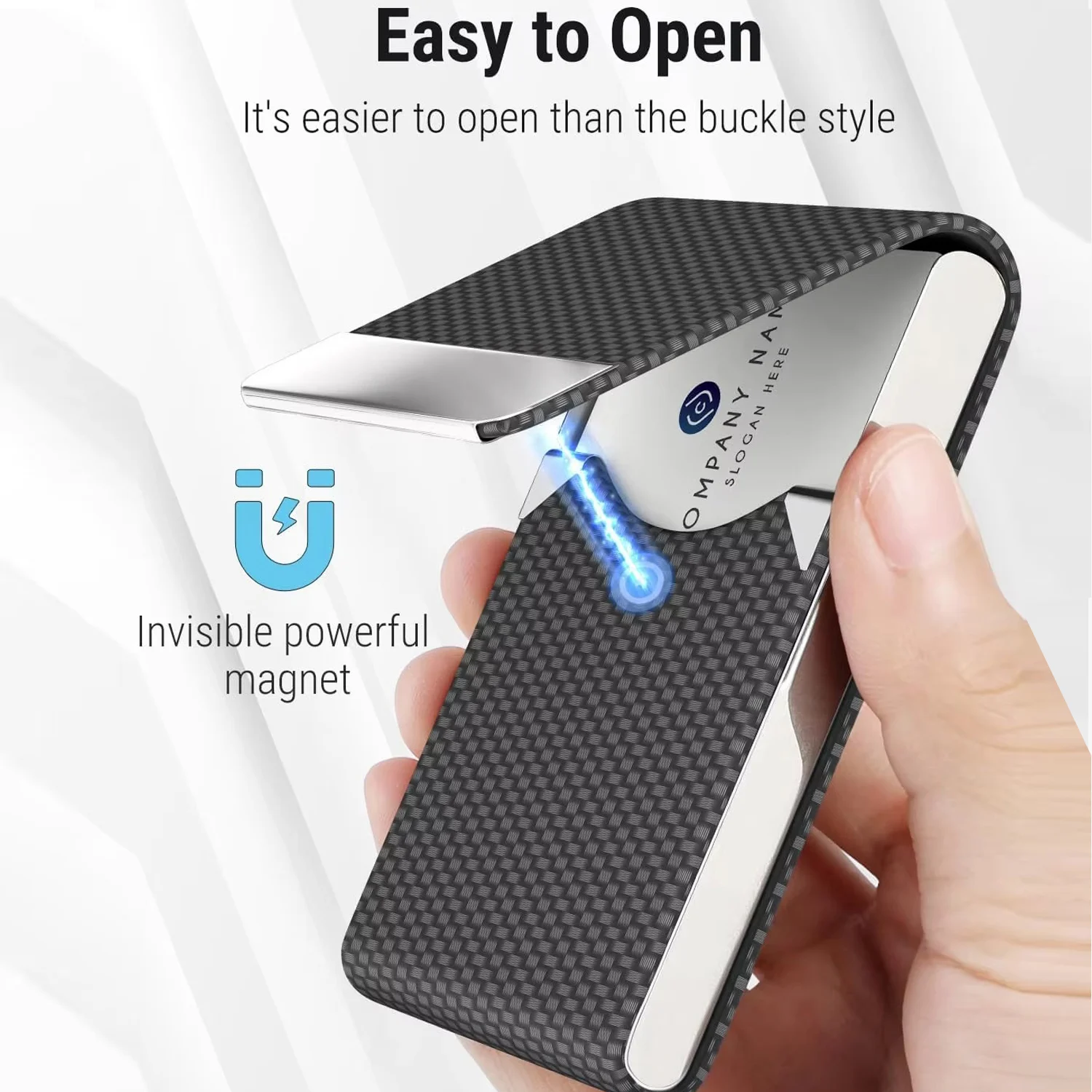 RFID Carbon Fiber Credit Card Holder Money Clip Luxury Men Women Wallets Metal Money Bag Purses Cash Envelope Minimalist Wallet