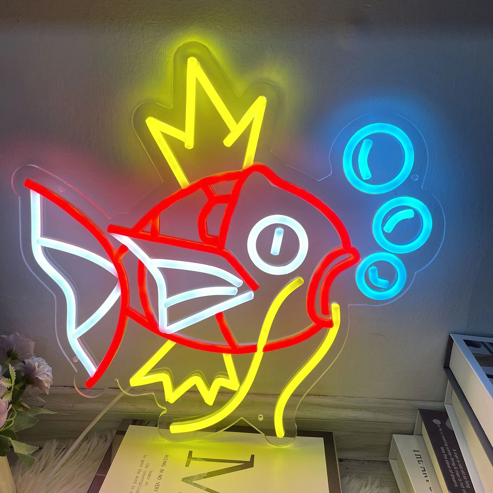 Carp Neon Sign Custom Anime Neon Sign Fish Wall Decor Decor Light