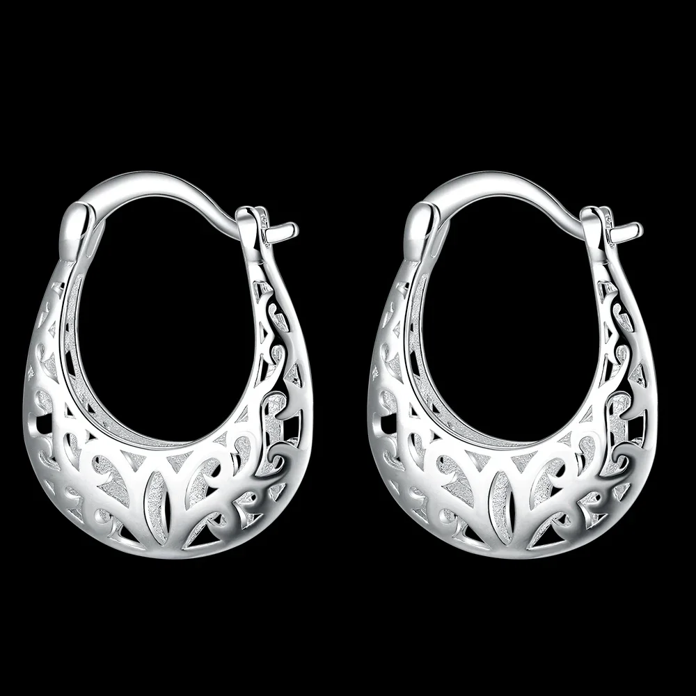 

Wholesale Fashion 925 Sterling Silver Earrings High Quality Elegant Cute Women Charms Wedding Classic Jewelry Layd Lovly Gift