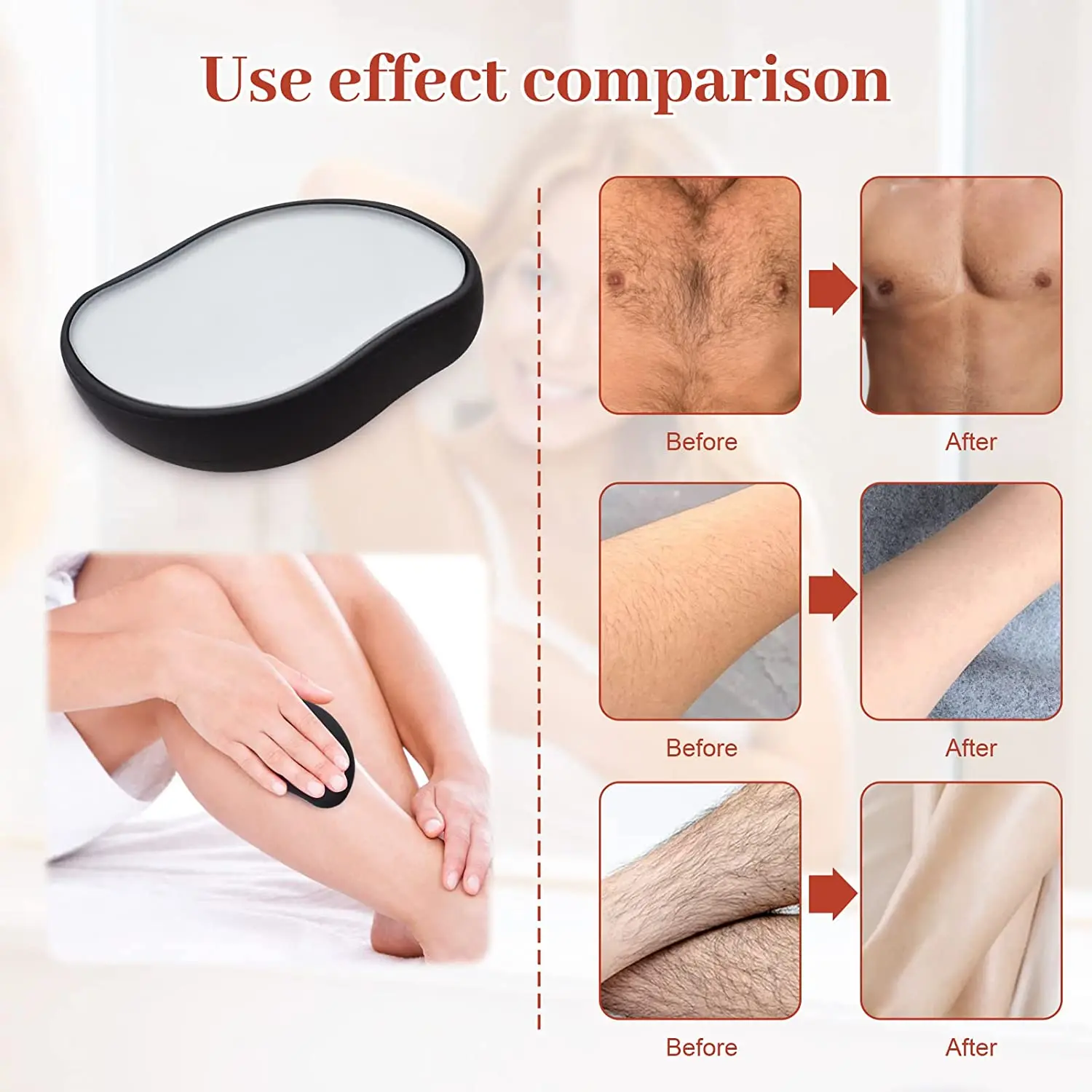 Hair Removal Epilator, Hair Removal Tool, Facial Hair Epilator New Nano Crystal Epilator Painless Safe