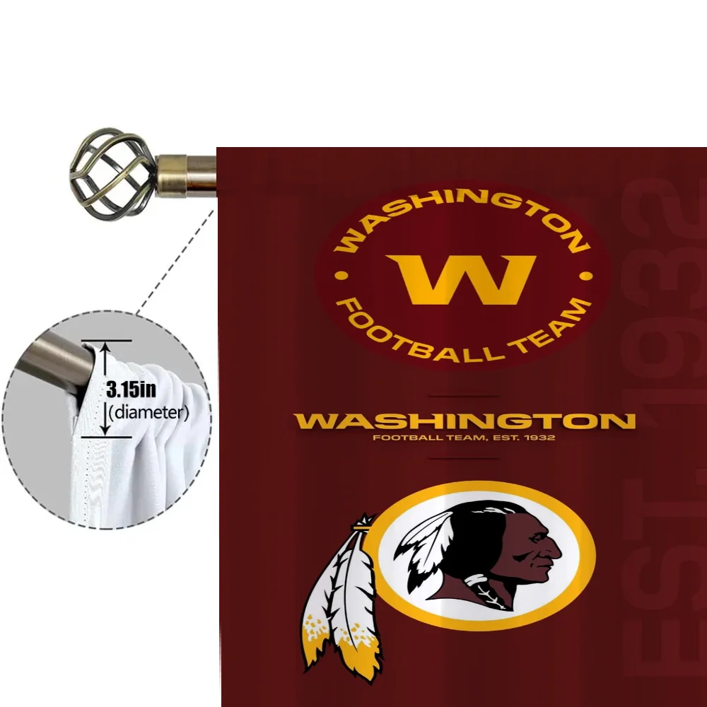 Kitchen Curtains for Living Room 2 Pieces Blackout Curtains Door Curtain W-washington C-commanders Bedroom Decoration Partition 5