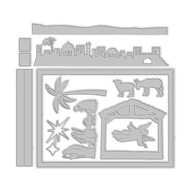 The Nativity Diorama Die Set 2022 New Cutting Dies Scrapbooking For Paper  Making Embossing Frame Card