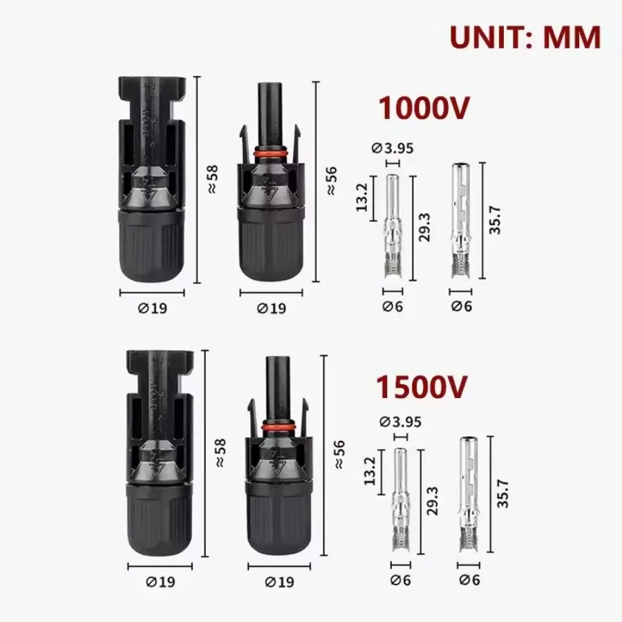 Solar Panel Connectors 30A 50A 1000VDC 1500VDC for Photovoltaic Systems