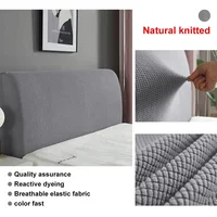 Couvre-tête de lit gris élastique épais, tout compris, teint uni, polaire pour la maison, solide, dos Long, Textiles de maison 6