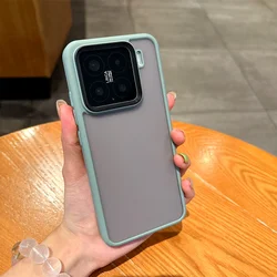 Translucent Matte Armor Shockproof Phone Case - Frosted Hard Cover for Xiaomi Mi 15 (Green)
