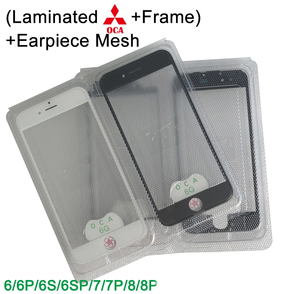 10pcs A Quality Cold Press Front Outer Glass With OCA With Bezel For