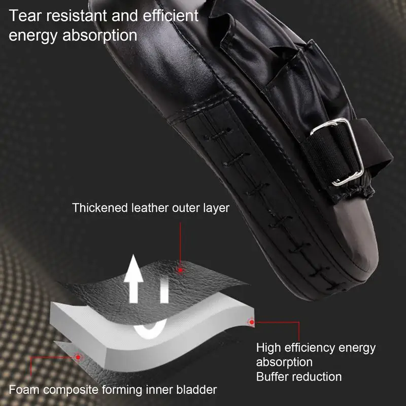 Boxing Pads PU Leather Boxing Hand Pads Thickened MMA Punching Mitts for Adults Martial Arts Training Gear Kick