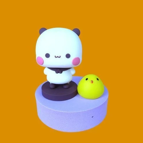  Asslye Bubu Dudu Wackelfigur, Panda-Bär Kawaii Auto Deko  Ornament, Sammlerstück Tischdekoration, Niedlicher Spielzeug Geschenk für  Kinder Mädchen Jungen, Büro Desktop Zimmer Dekoration