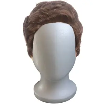 Testa di manichino femminile in polistirolo senza volto, espositore per cosmetici, per parrucchieri, saloni di bellezza, per esposizione di capelli, parrucche e cappelli.