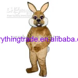 

Новый костюм-талисман в виде коричневого кролика для взрослых, рождественское платье на Хэллоуин, полный костюм, костюм-талисман