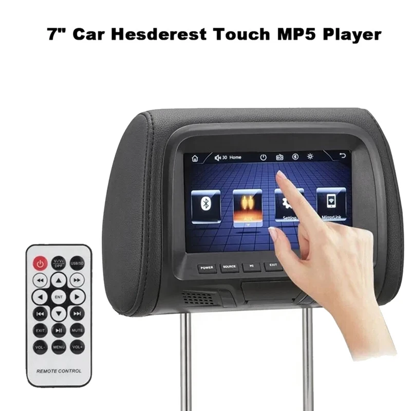 7 Zoll Touchscreen Auto Kopfstütze Monitor MP5-Player Kissen Rücksitz  Unterhaltung Multimedia für av usb sd mp4 mp5 fm - AliExpress