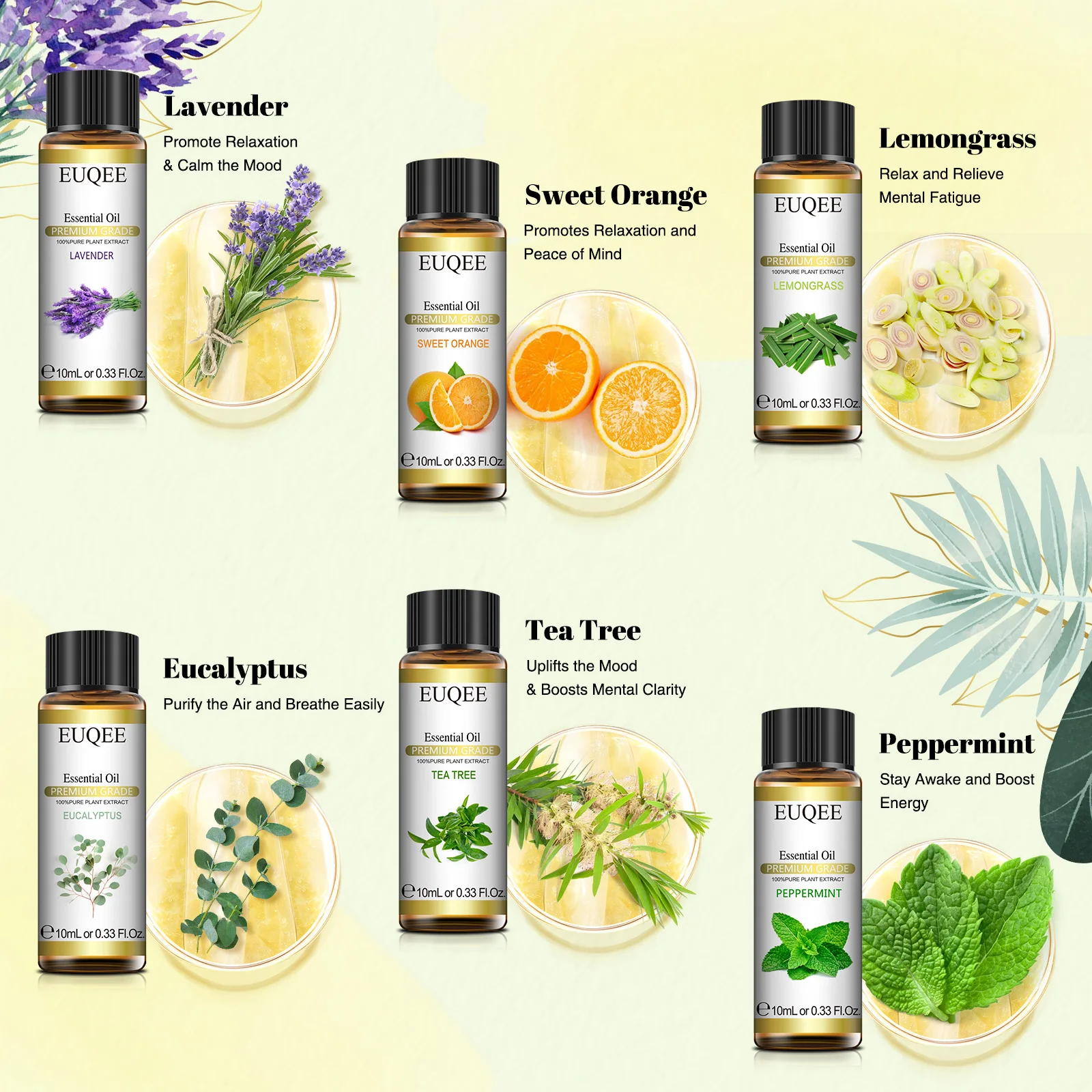 Essential Oils Collection: Aromatic Blends for Diffusers & DIY Creations