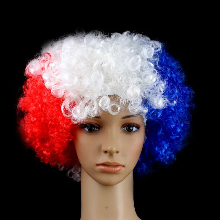 Perruque supporter football coupe d'Europe carnaval fête