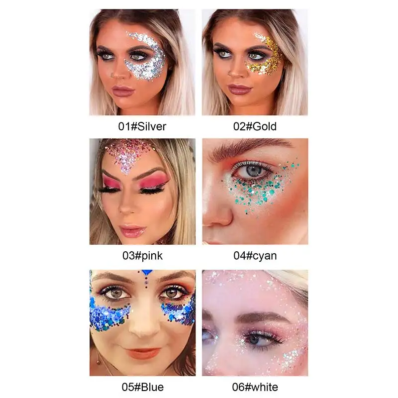 18g Body Glitter Gel Professional Shiny Loose Sequins Cream Festival