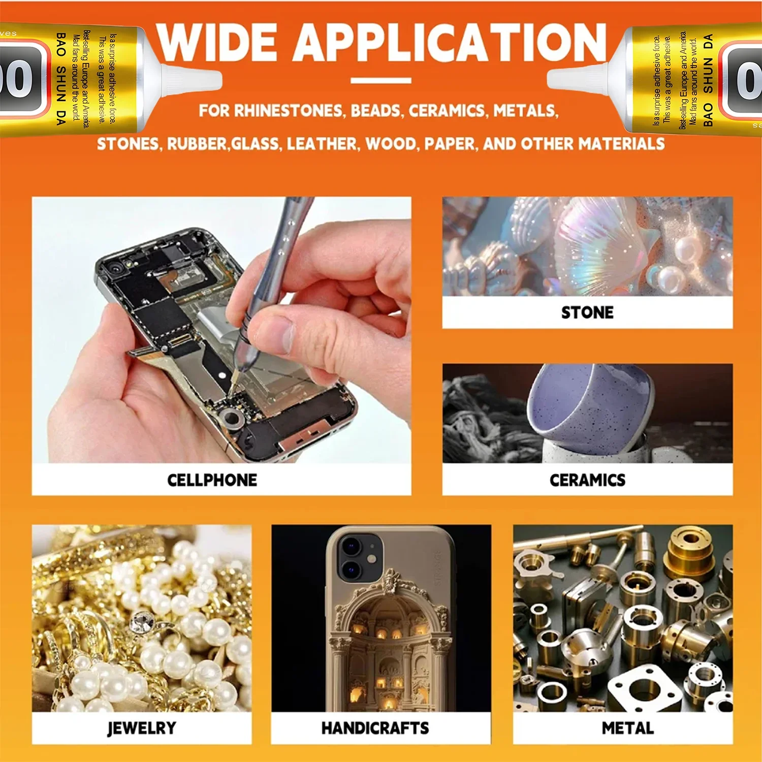 Versatile Adhesive Repair Kit for Phones, Jewelry, Displays, and Waterproofing