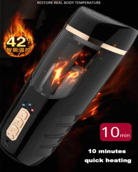 Real Vaginas for Men Masturbators Automatic Telescopic Heating Voice Masturbation Cup Blowjob Orgasm Machine Adult Sex Toys Male 3