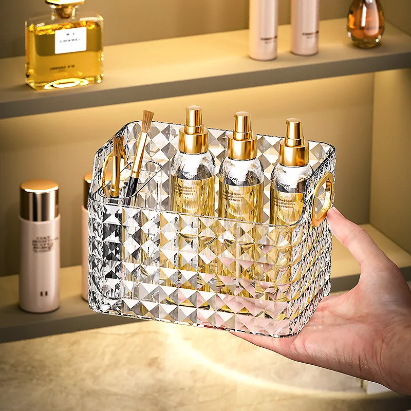 Rectangular Desktop Cosmetic Storage Drawer Stackable Storage Box Acrylic Rack Sundries Snack Makeup Basket Organizer makeup organizer makeup storage box cosmetic storage box