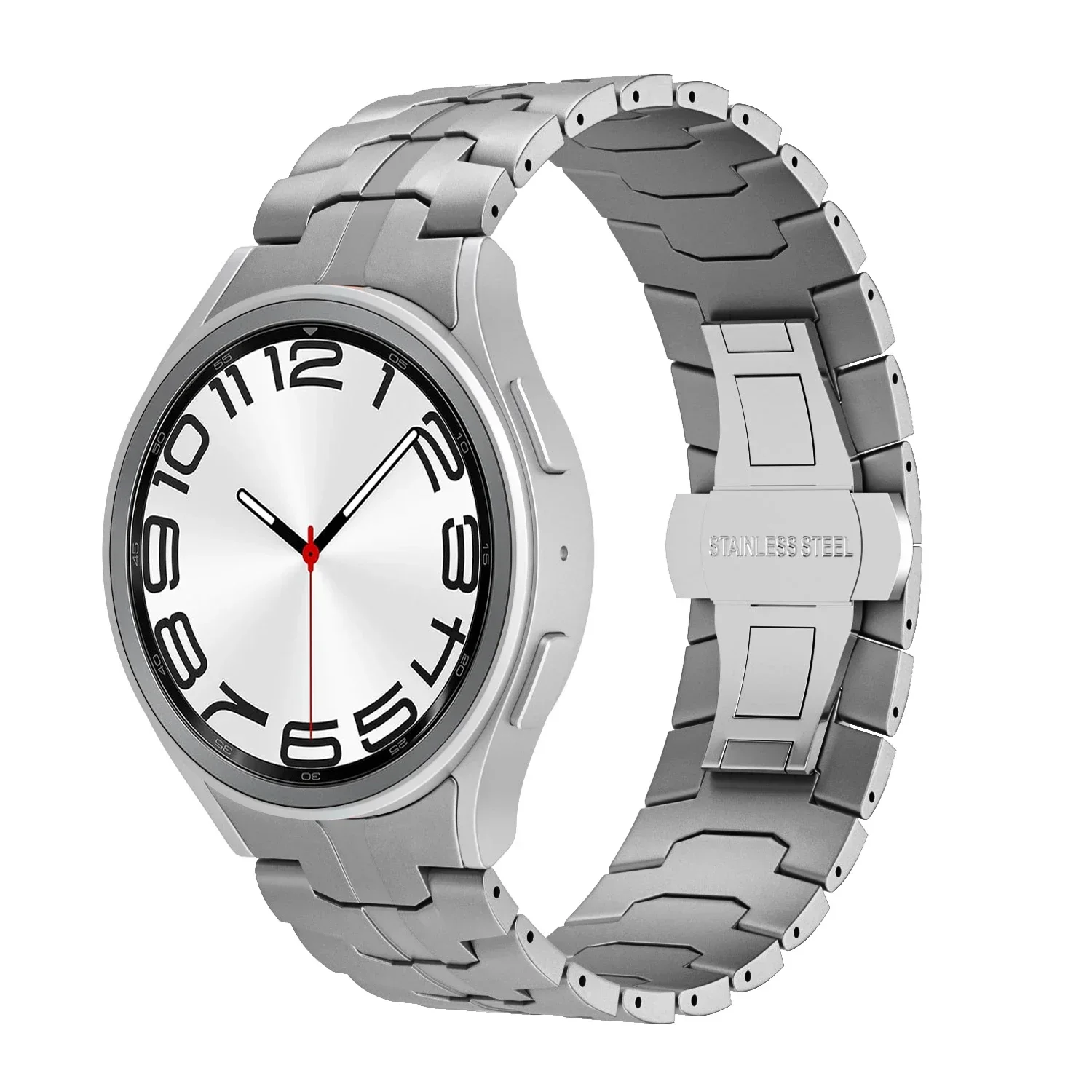 Titanium Color Stainless Steel No-Gaps Bracelet