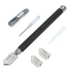 TOLESA Glass Cutter Tool Set 2mm-20mm Pencil Style Oil Feed Carbide Tip with 2 Bonus Blades, Screwdriver, Oil Dropper and Box 1