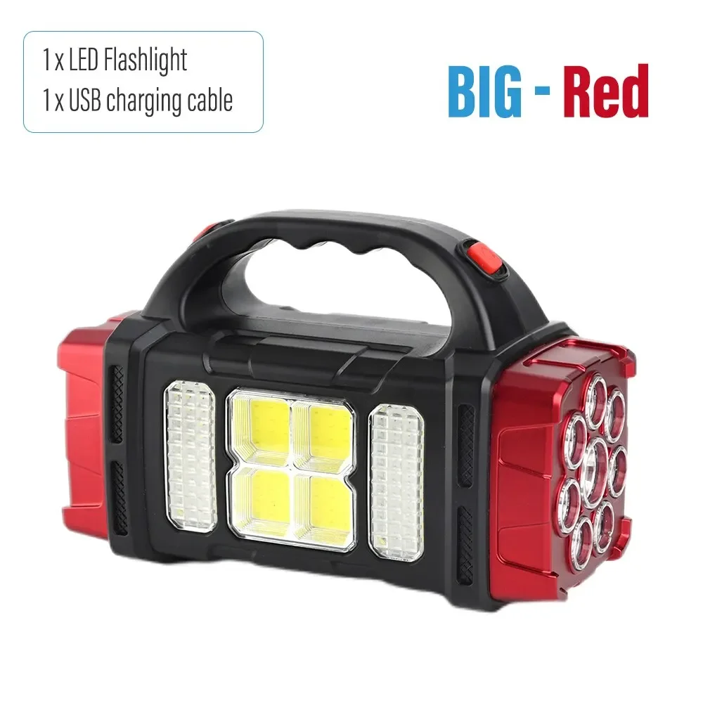 Solar Rechargeable High-Power LED Waterproof Camping Torch